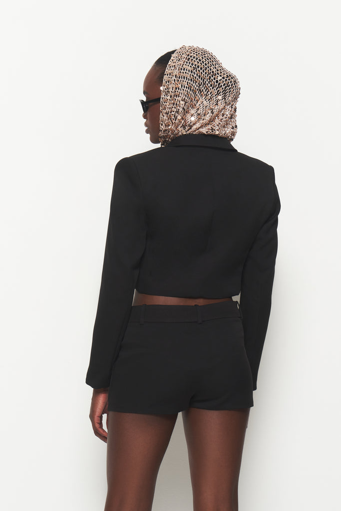 Blazer Cropped Pará Youse Preto - Shop Youse